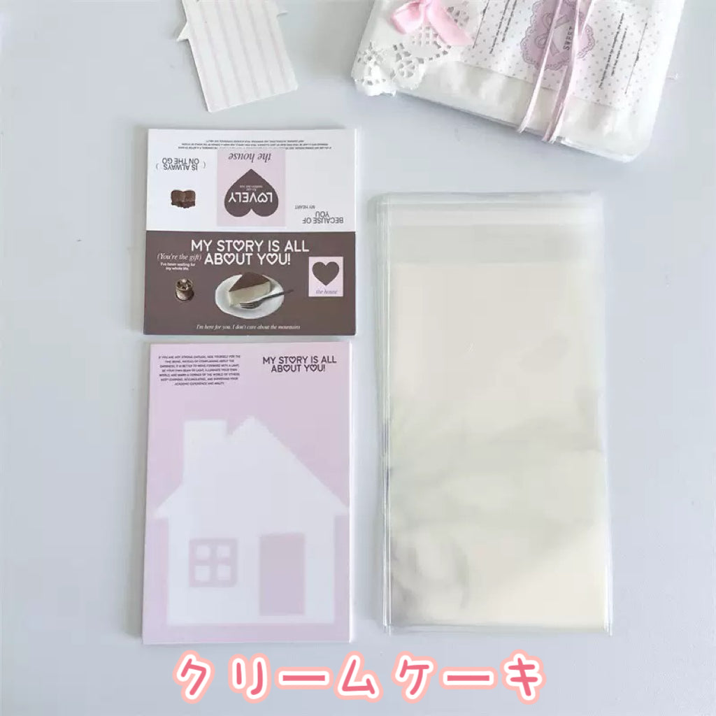 PK002紙ヘッダー付き袋|5セット150円