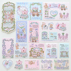 SET003Spring Letter デザインペーパー＆ステッカーセット｜15枚入り