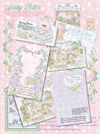 SET003Spring Letter デザインペーパー＆ステッカーセット｜15枚入り