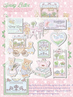 SET003Spring Letter デザインペーパー＆ステッカーセット｜15枚入り